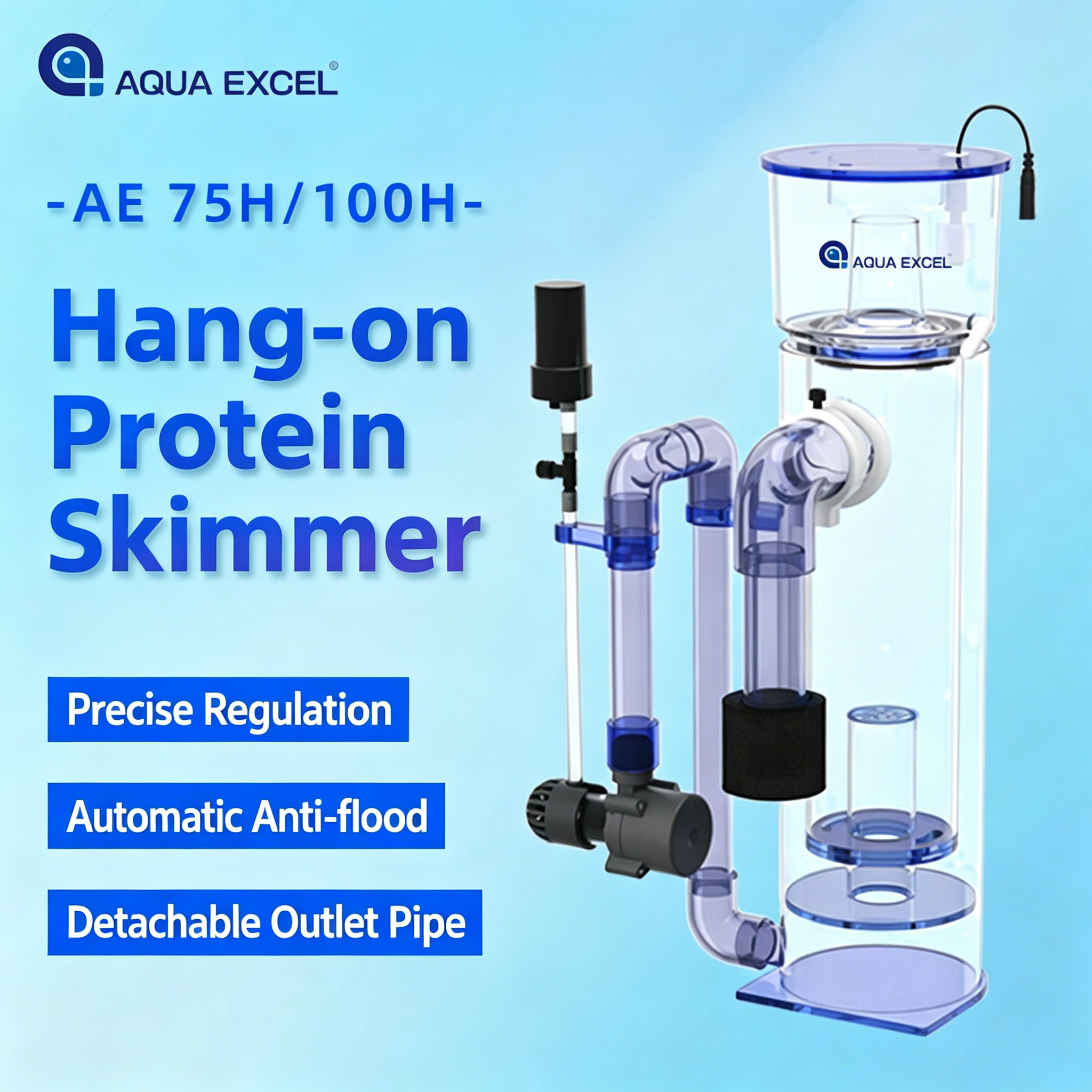 Marine Aquarium Water - AQUA EXCEL AE-75H/100H Hang-on DC Aquarium