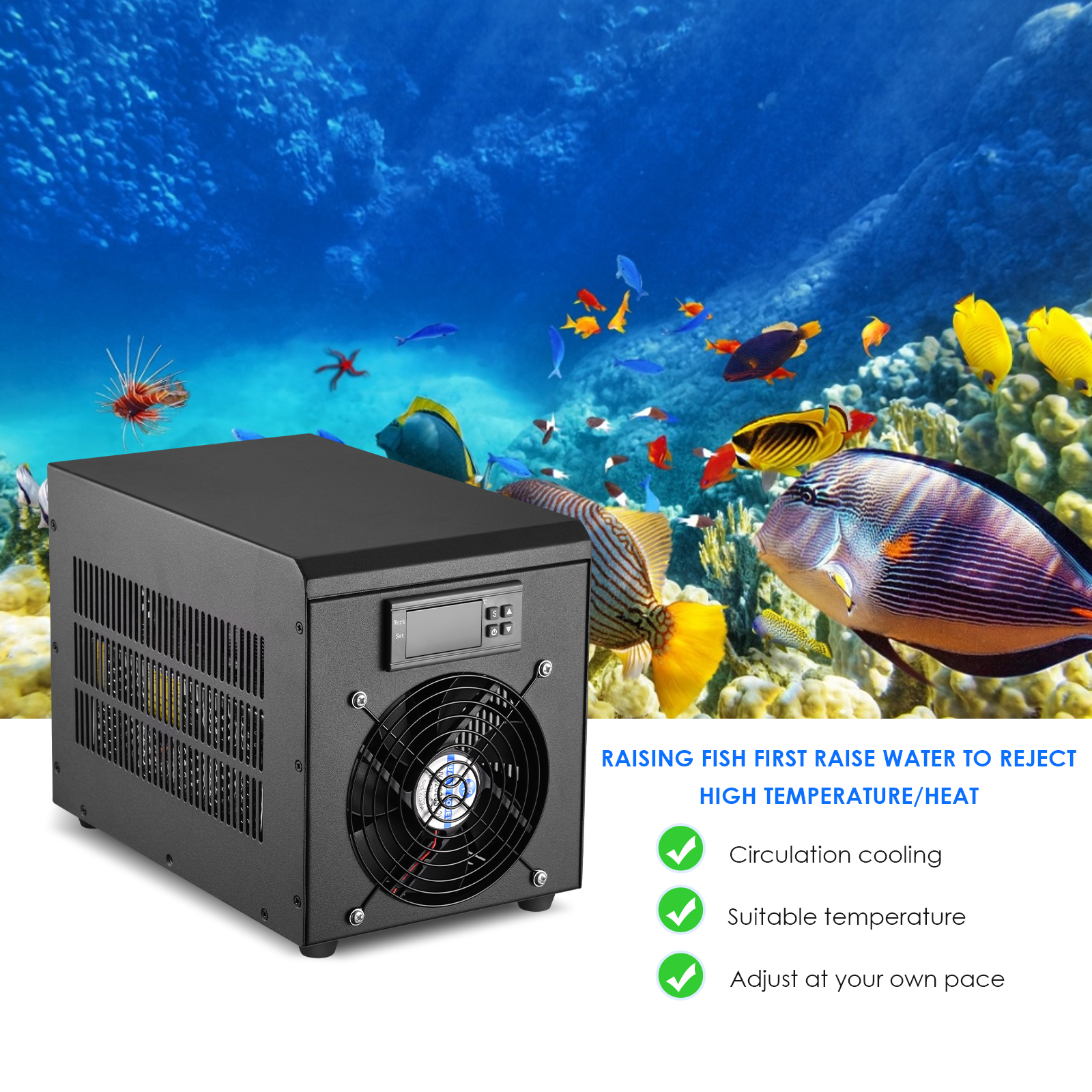 180W Aquarium Water Chiller 55 - Marine Aquarium Chiller avaliação e preço