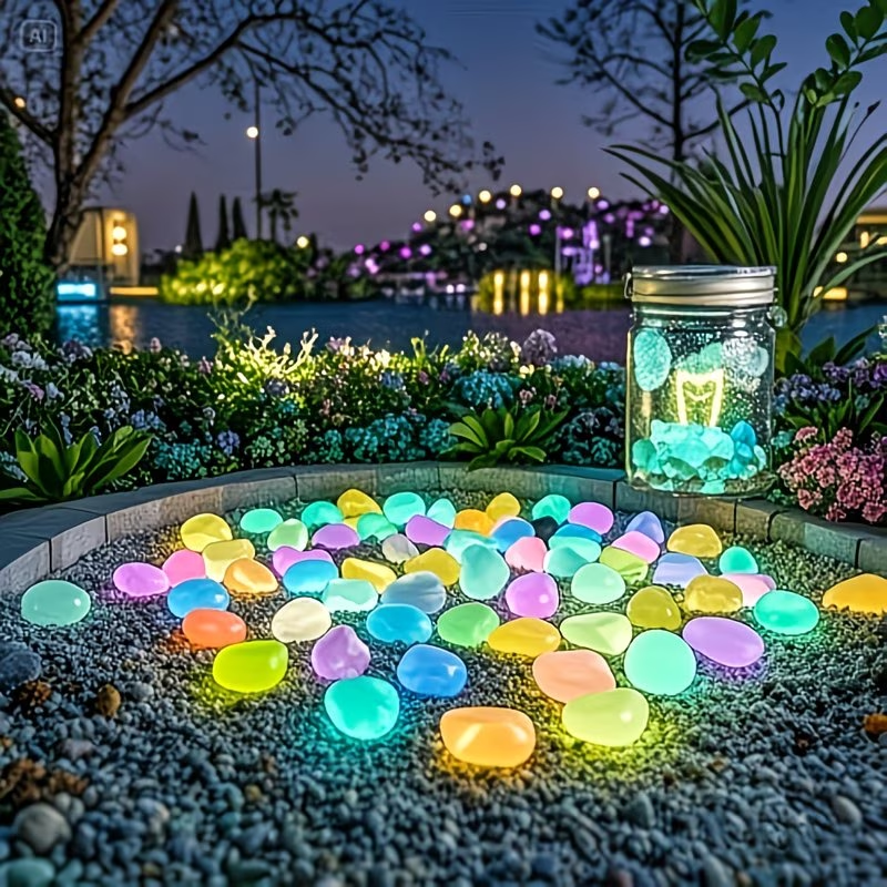 300PCS Luminous Pebble Set,0.9 - Aquarium Marine Stone avaliação e preço