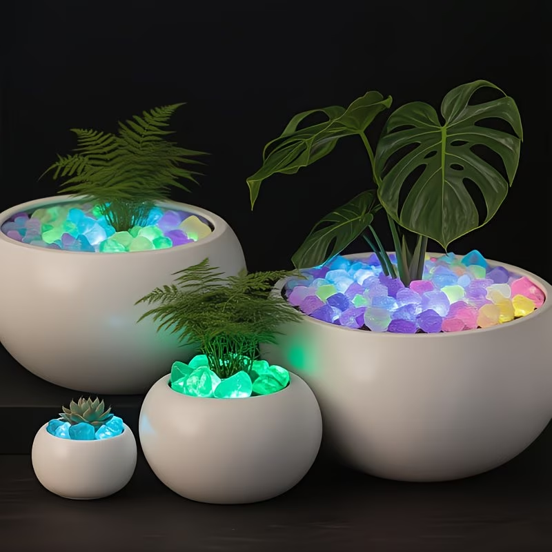 300PCS Luminous Pebble Set,0.9 - Aquarium Marine Stone avaliação e preço