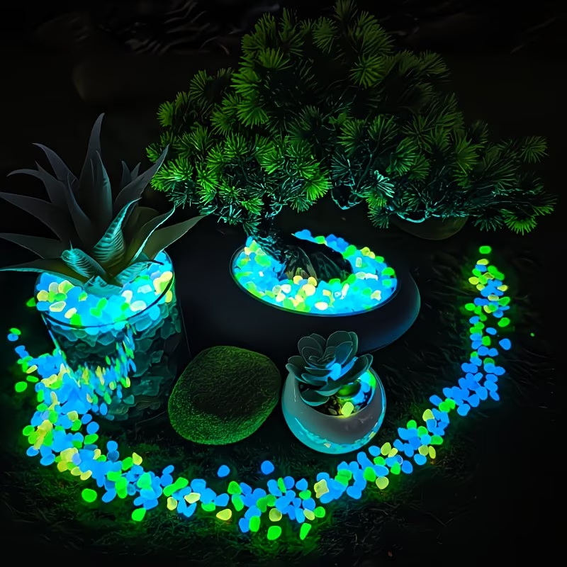 300PCS Luminous Pebble Set,0.9 - Aquarium Marine Stone avaliação e preço