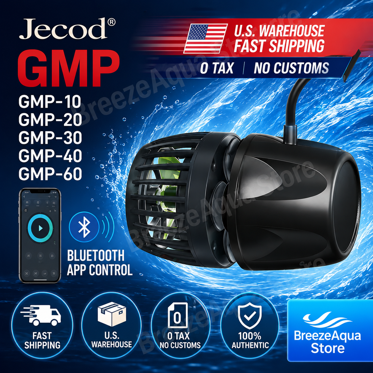 Jebao Jecod GMP Bluetooth APP  - Powerhead Wave Maker avaliação e preço