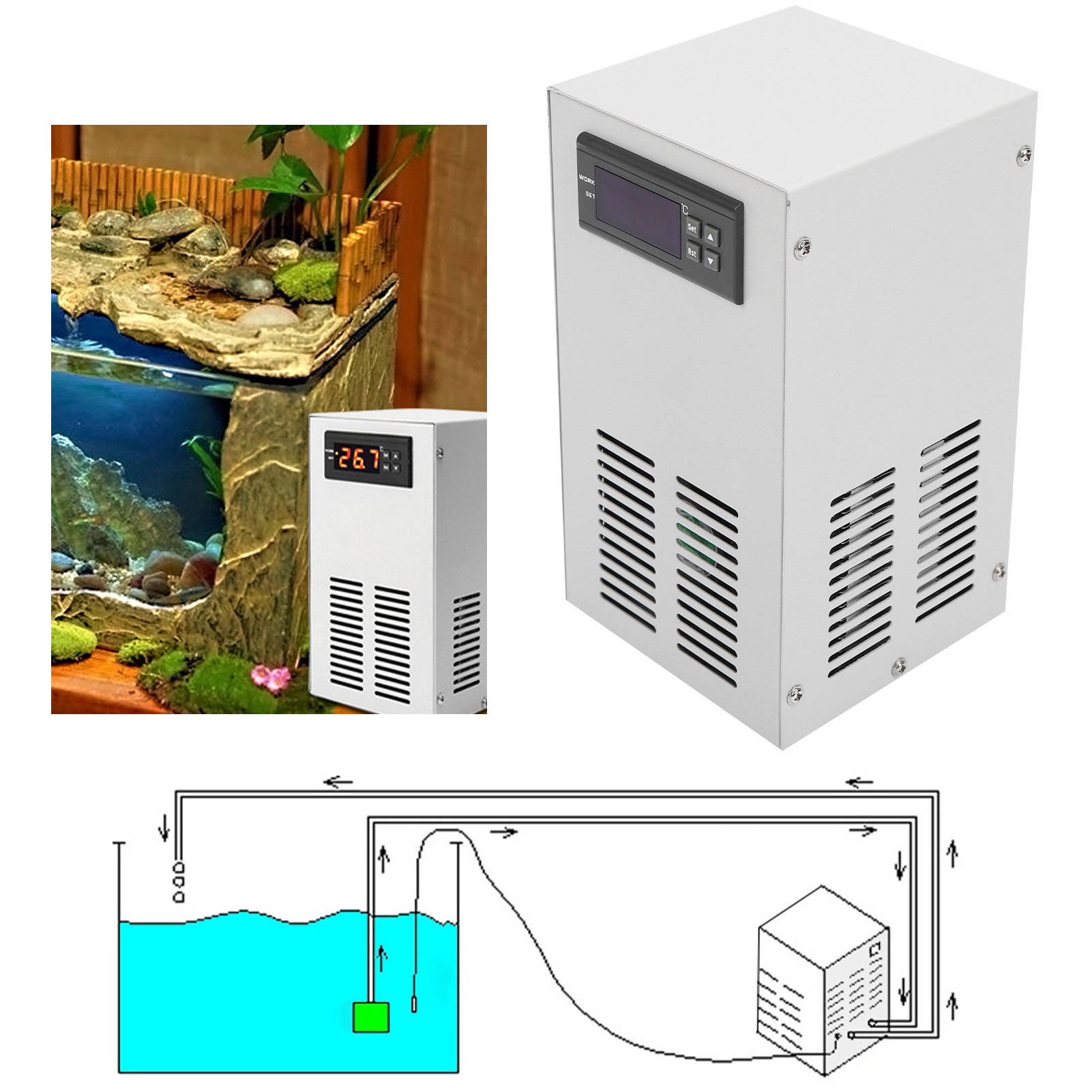 Water Chiller Constant Tempera - Marine Aquarium Chiller avaliação e preço