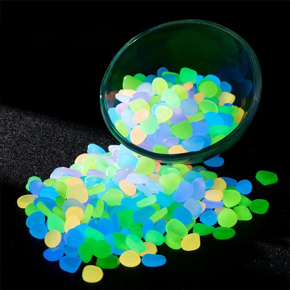 100Pcs Pebbles Glow In The Dar - Aquarium Marine Stone avaliação e preço