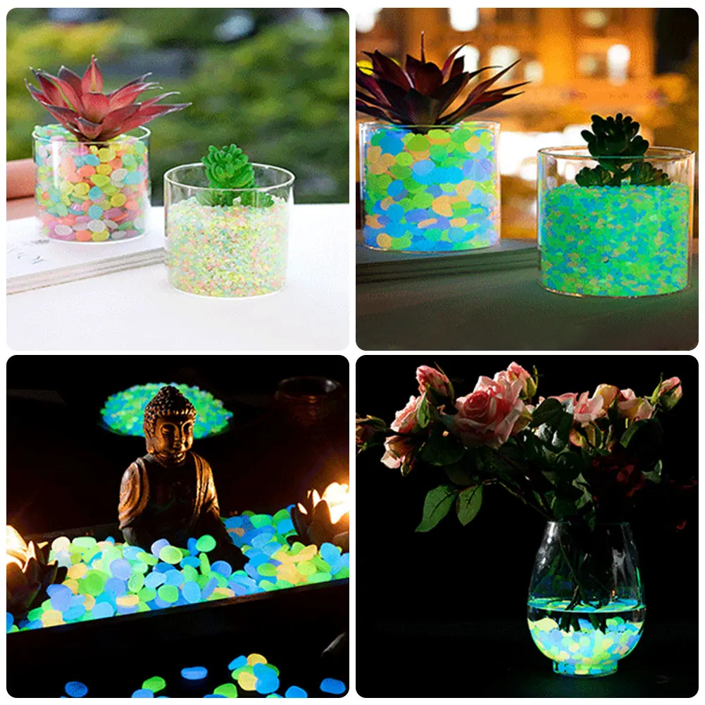 100Pcs Pebbles Glow In The Dar - Aquarium Marine Stone avaliação e preço