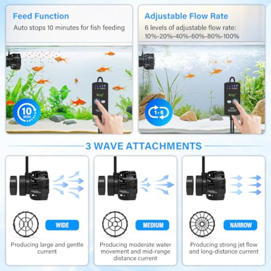 Aquarium Wave Maker for 5-10 G - Powerhead Wave Maker avaliação e preço